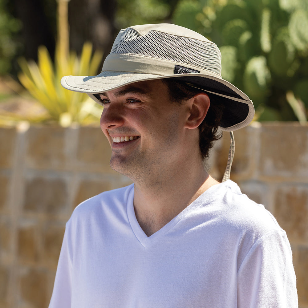 Dorfman Pacific Hats Packable Vented Boonie Hat - Khaki