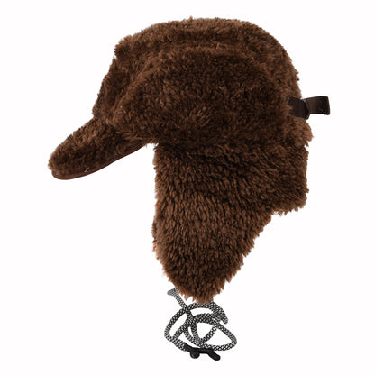 Kangol Faux Shearling Utility Flap Cap - Brown