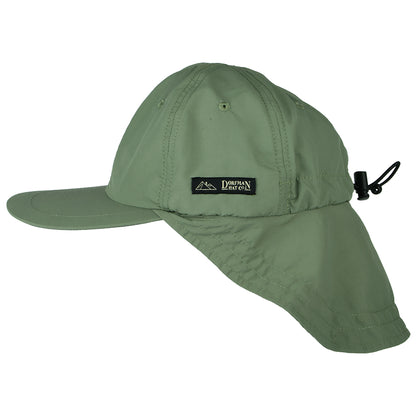 Dorfman Pacific Hats Supplex Flap Cap - Light Olive