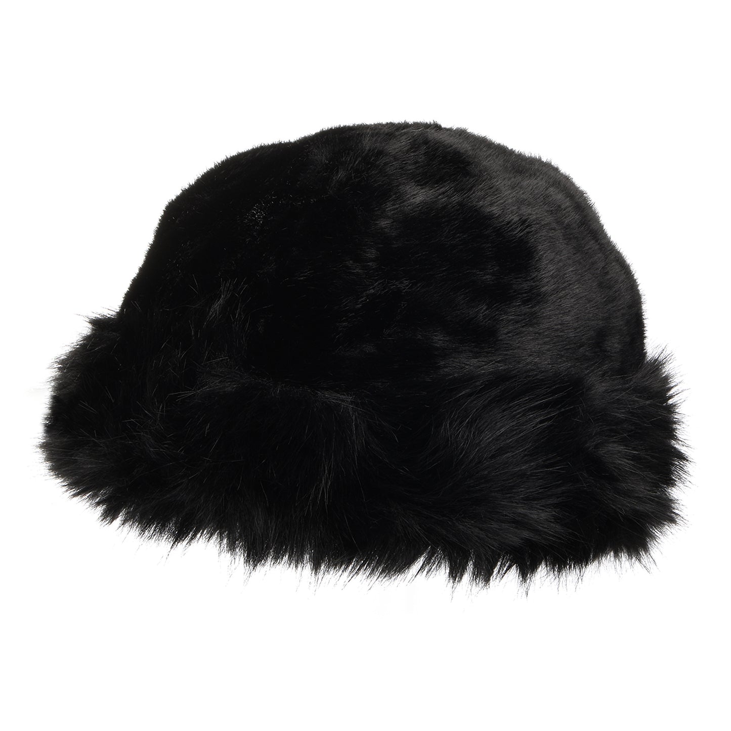 Whiteley Hats Faux Fur Cloche Hat - Black