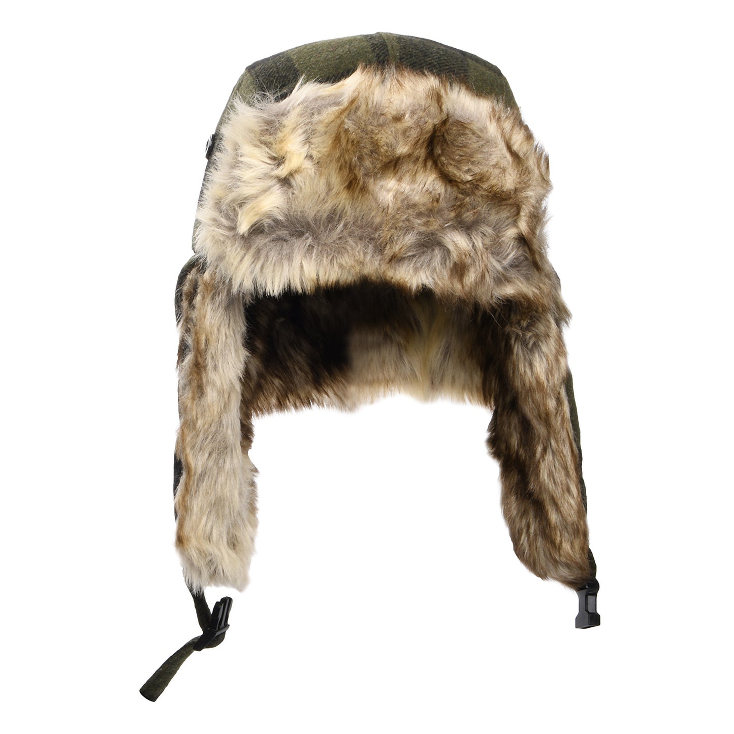 Scala Hats Saint Cloud Plaid Trapper Hat - Olive