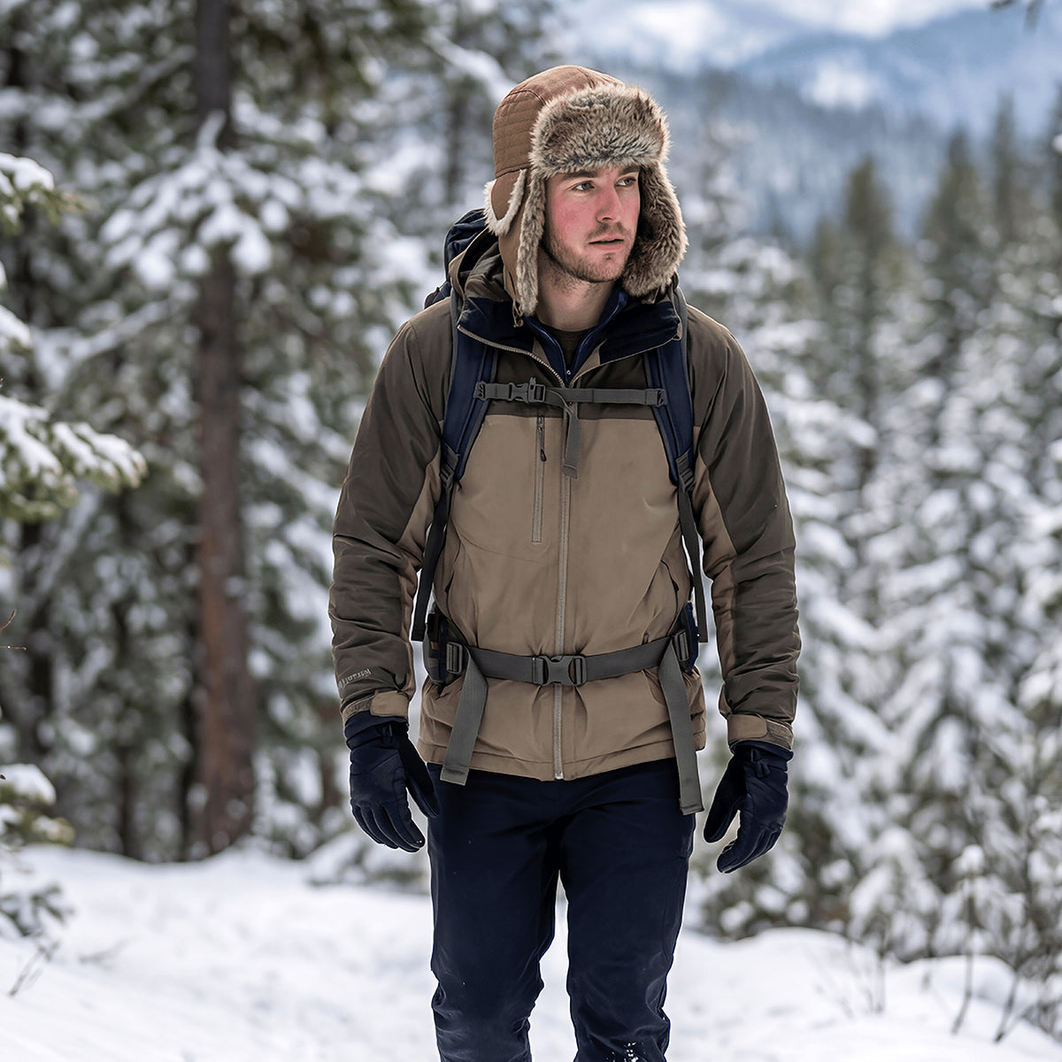 Dorfman Pacific Hats Alastair Trapper Hat - Bark