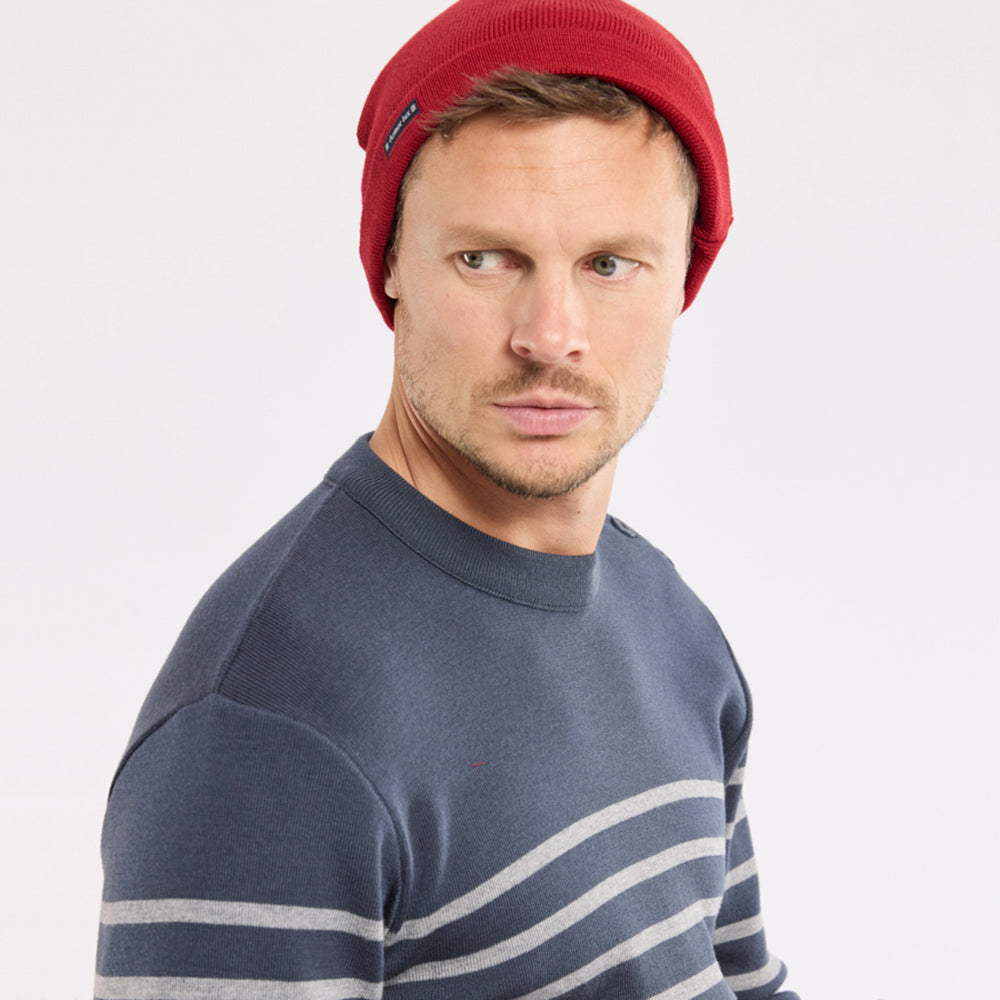 Armor Lux Lannion Pure Wool Beanie Hat - Red