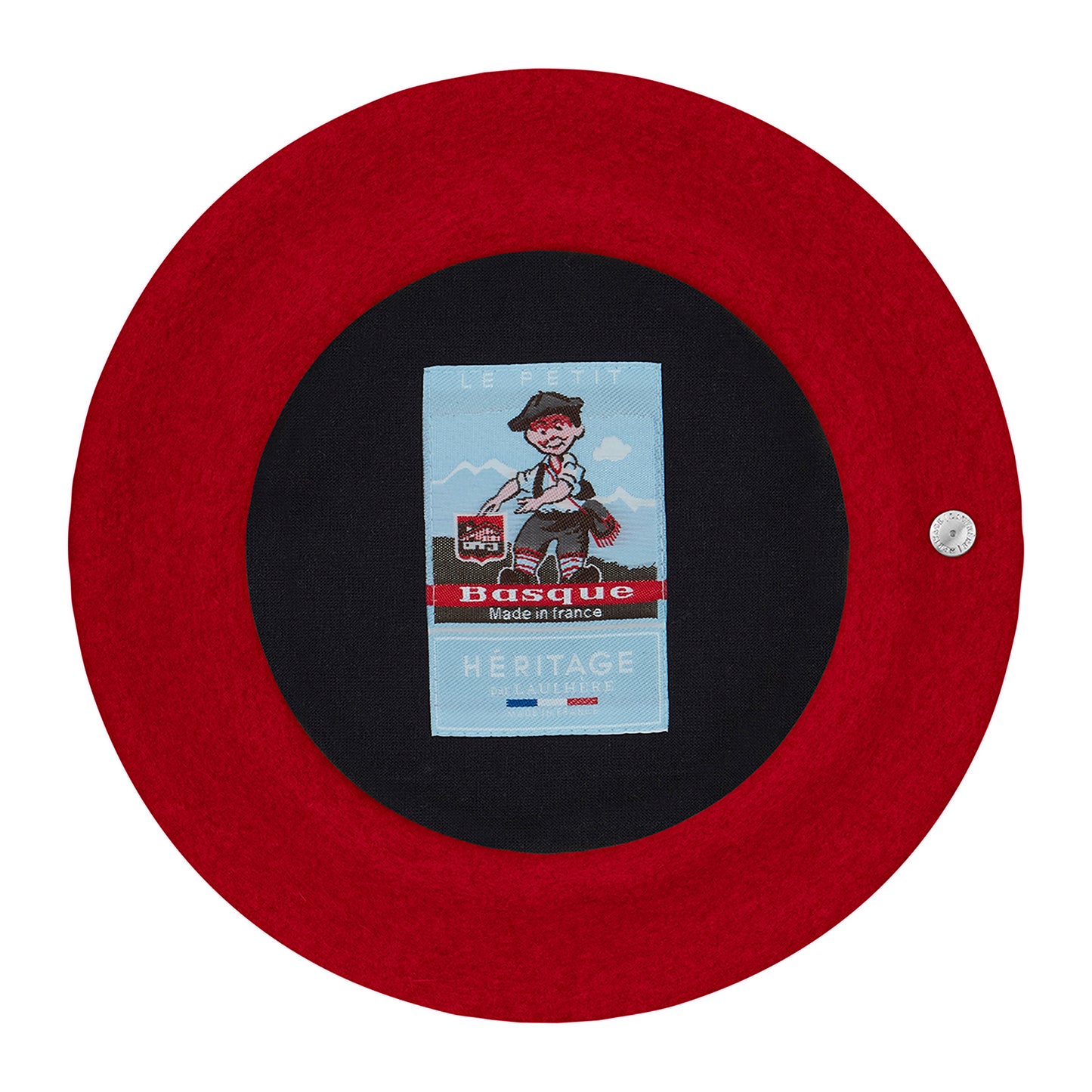 Laulhère Kids Petit Basque Merino Wool Beret - Red