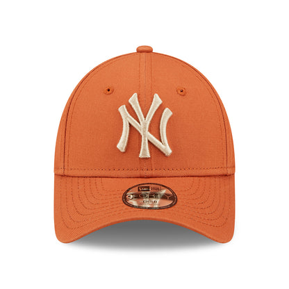 New Era Kids 9FORTY New York Yankees Baseball Cap - MLB League Essential - Orange-Oatmeal