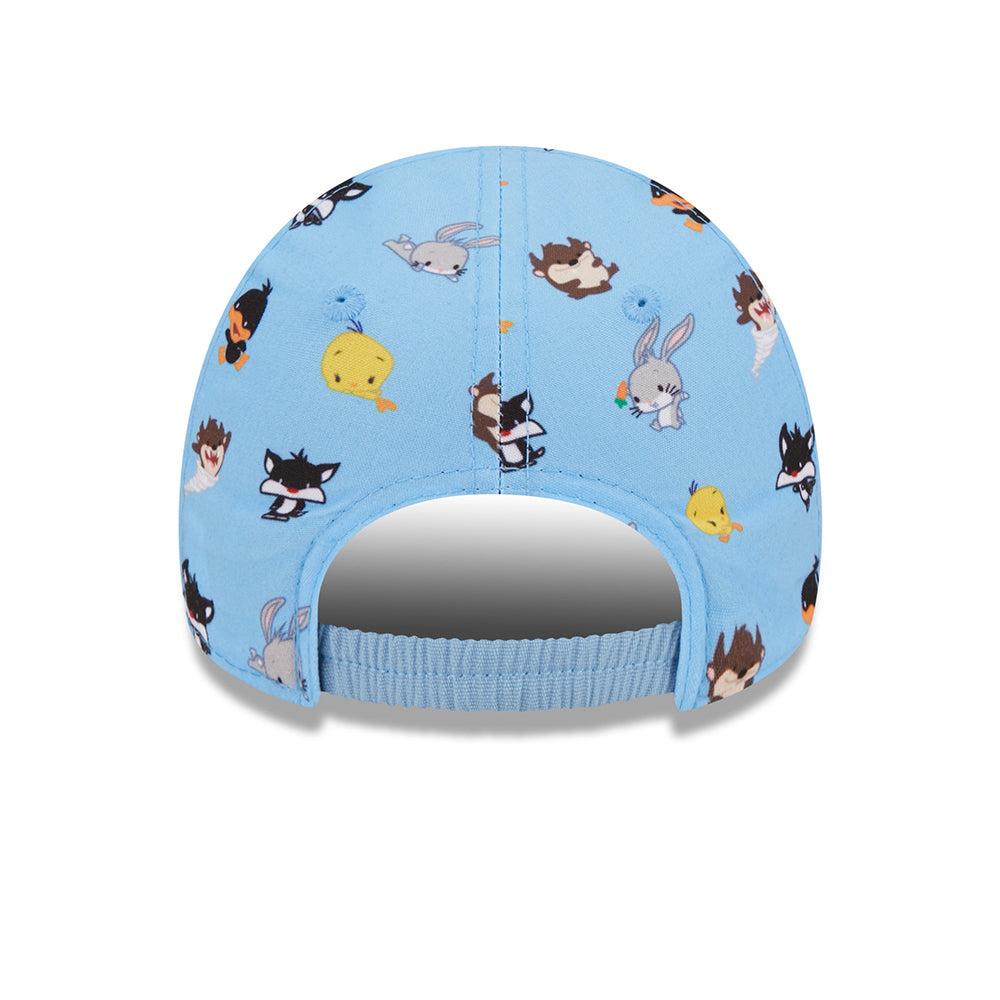 New Era Baby 9FORTY Multi Character Baseball Cap - Looney Tunes AOP - Sky Blue