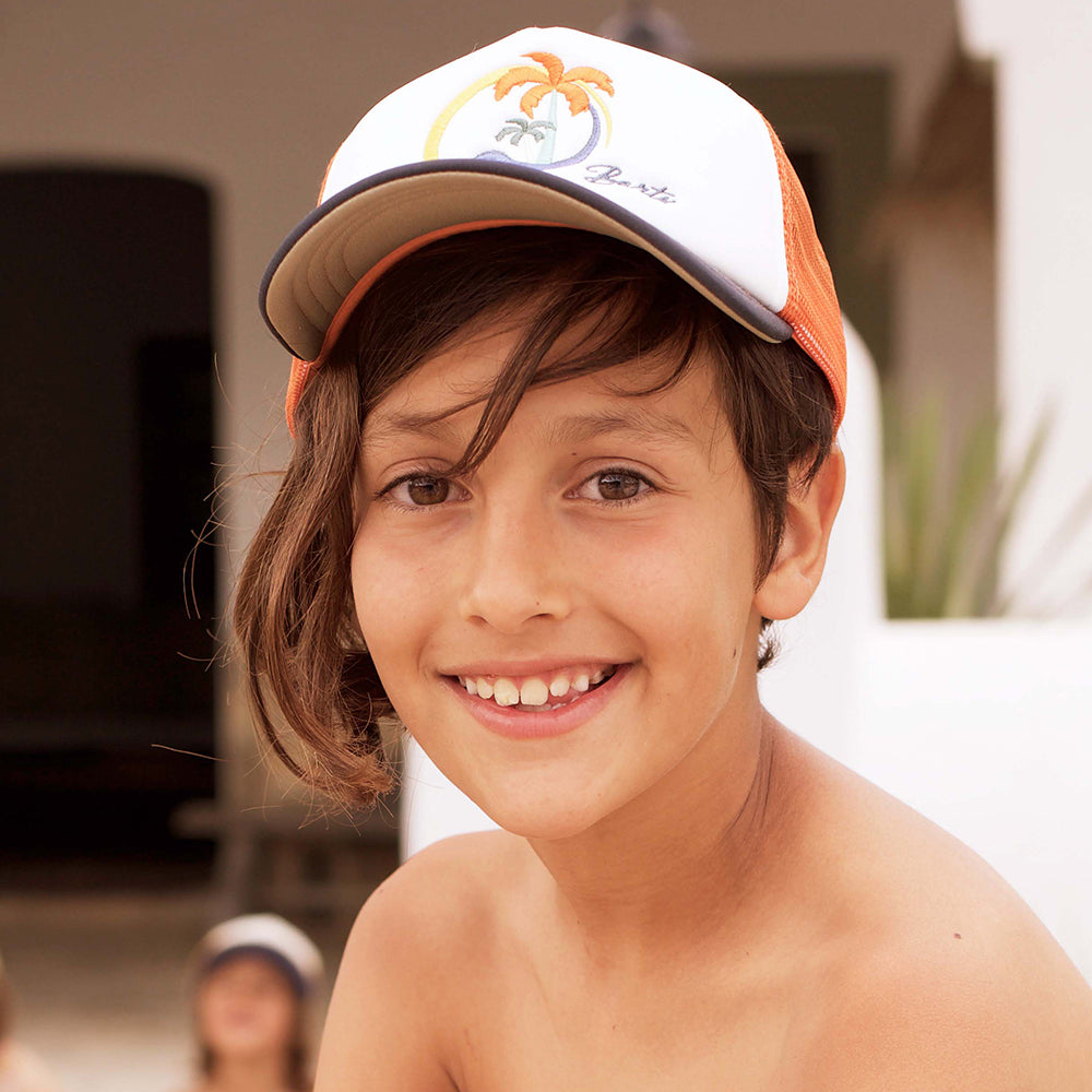 Barts Hats Kids Surfie Trucker Cap - White-Orange