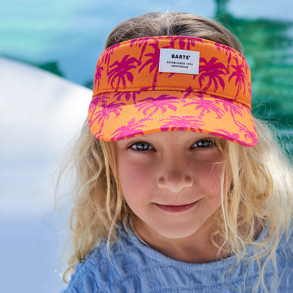 Barts Hats Kids Bynda Cotton Sun Visor - Orange-Pink