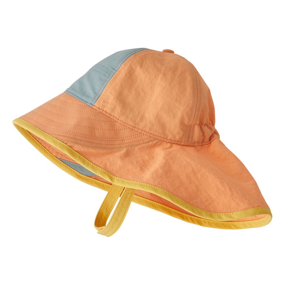 Patagonia Hats Baby Block-the-Sun Sun Hat - Peach-Slate-Yellow