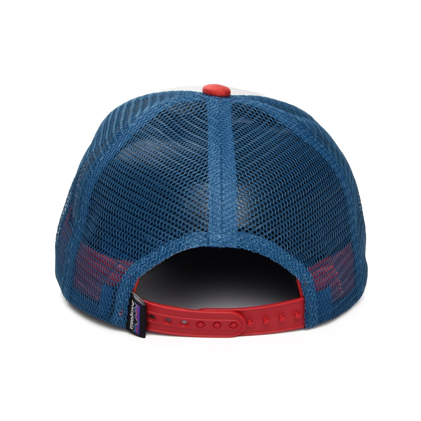 Patagonia Hats Kids Fitz Roy Bear Organic Cotton Trucker Cap - White-Red-Blue