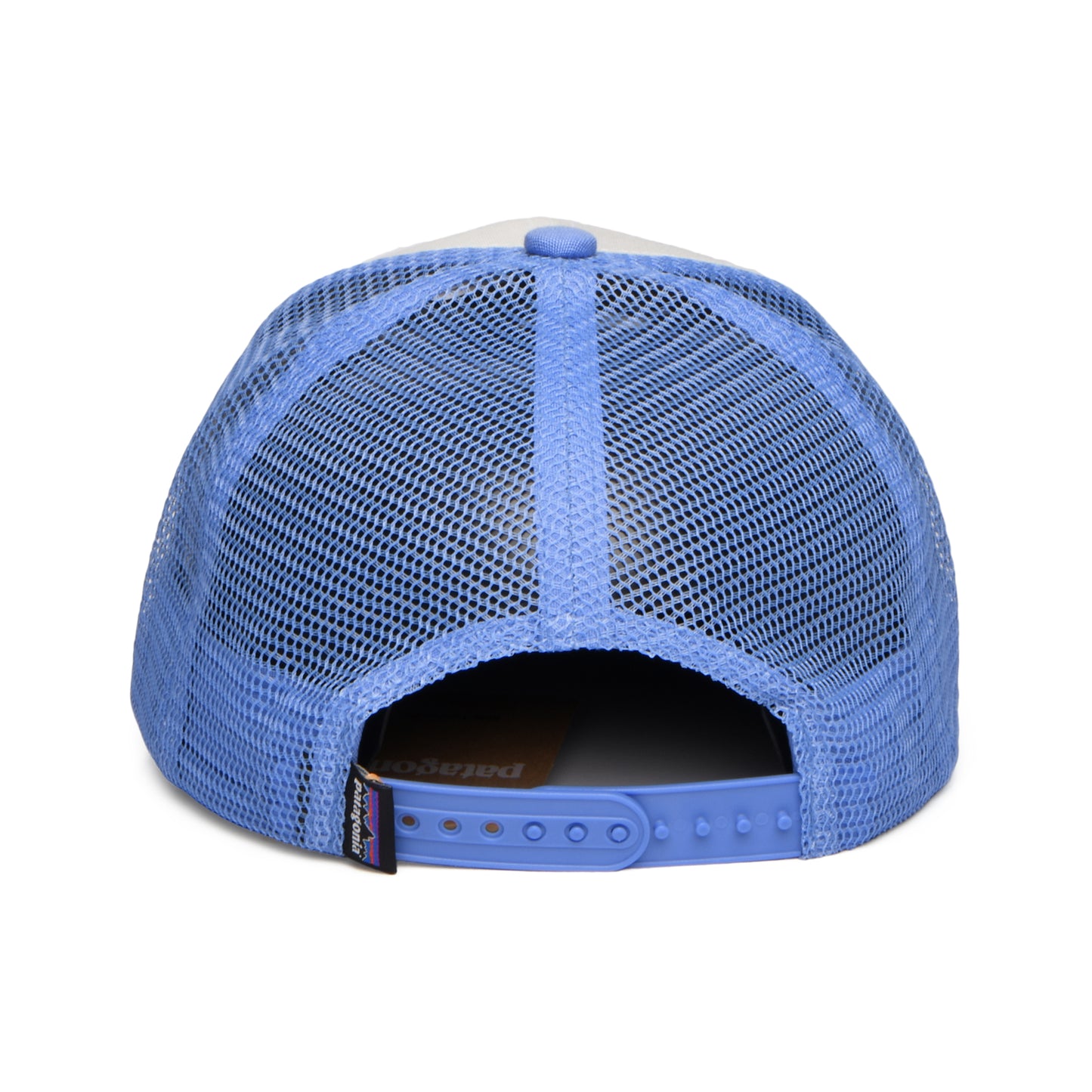 Patagonia Hats Kids P-6 Logo Organic Cotton Trucker Cap - White-Ocean