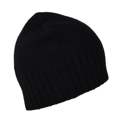 Kusan Wool-Cashmere Beanie Hat - Black
