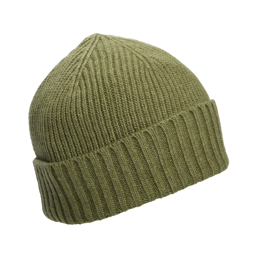 Barbour Hats Carlton Wool Blend Beanie Hat - Light Moss