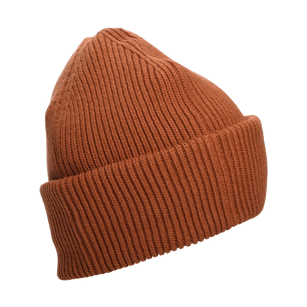 Barbour International Flex Cotton Blend Beanie Hat - Burnt Orange