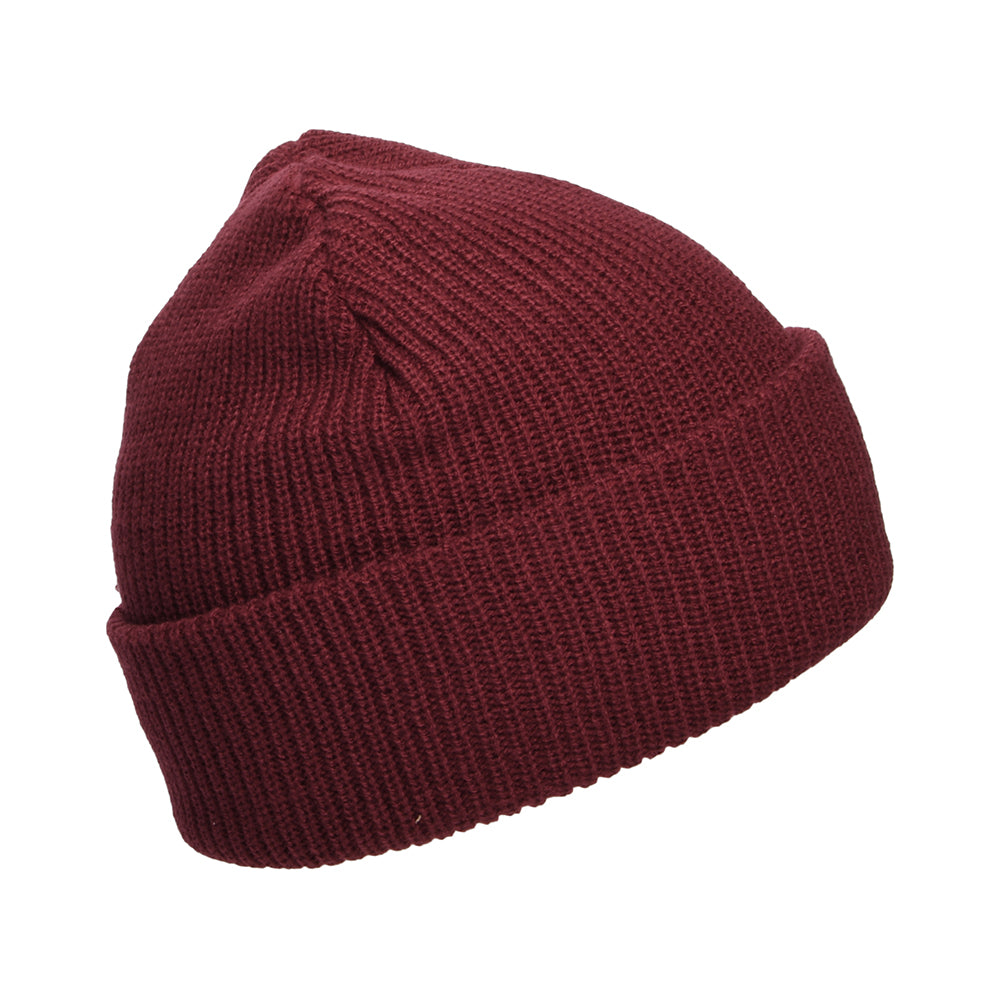 New Balance Hats Rib Knit Fisherman Beanie Hat - Burgundy