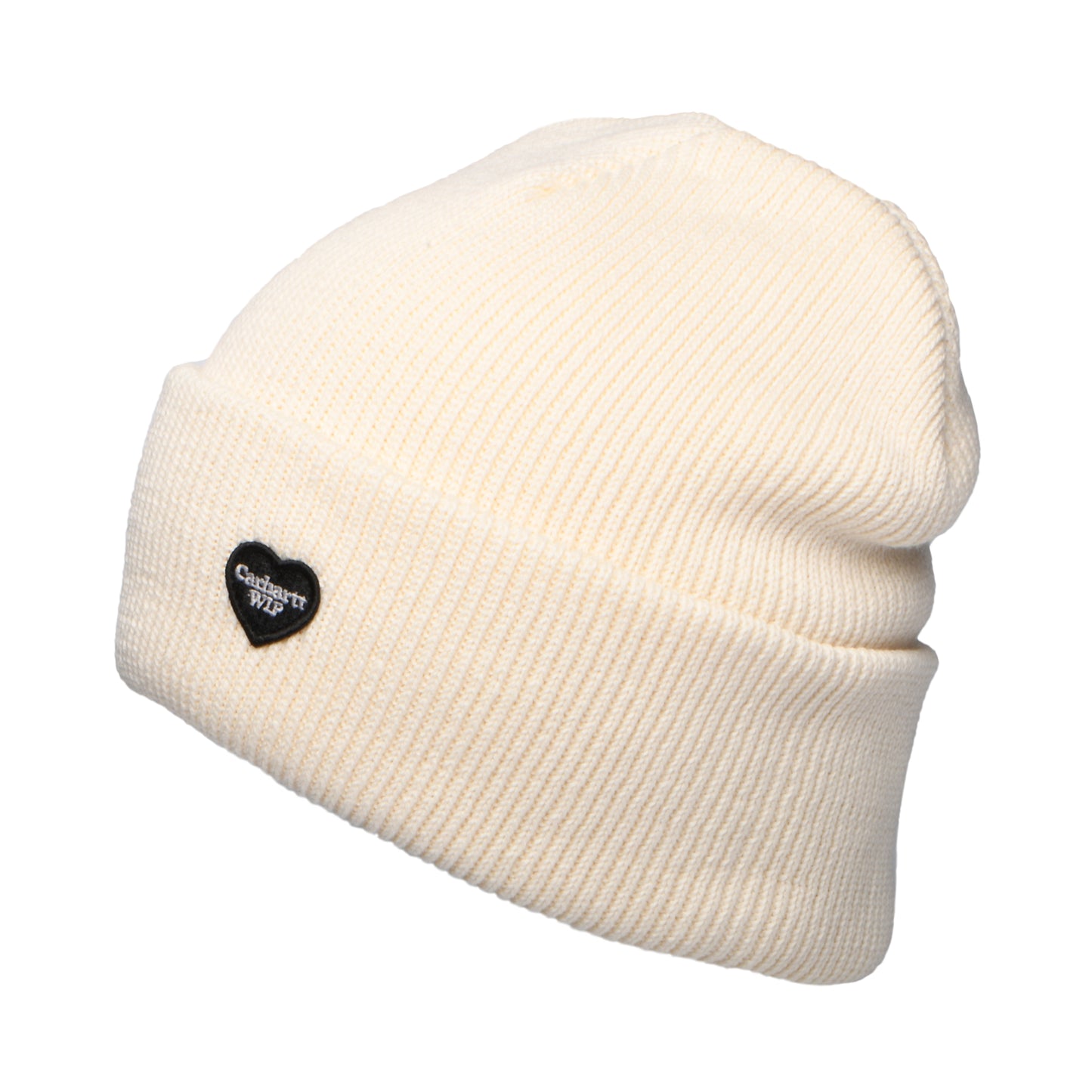 Carhartt WIP Small Heart Organic Cotton Beanie Hat - Natural