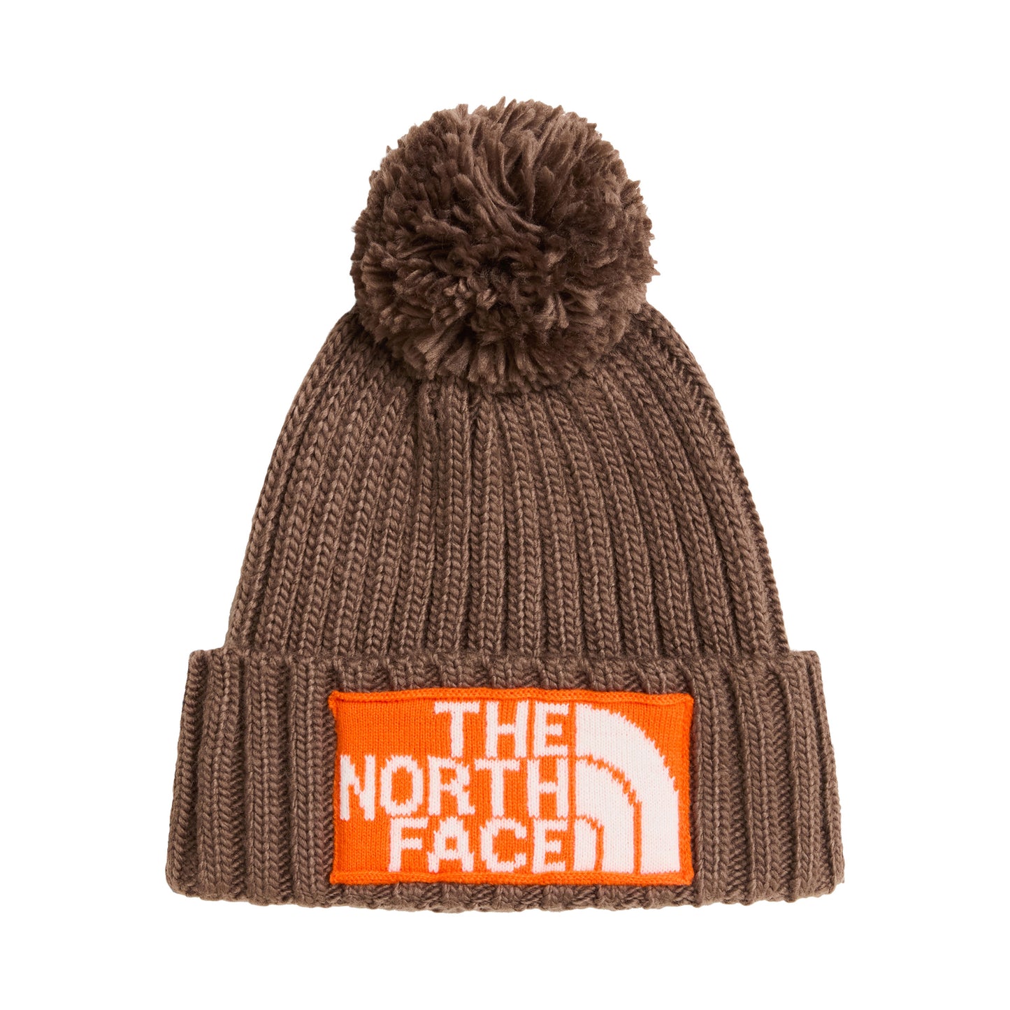The North Face Hats Heritage Ski Tuke Recycled Bobble Hat - Smoke Brown-Orange