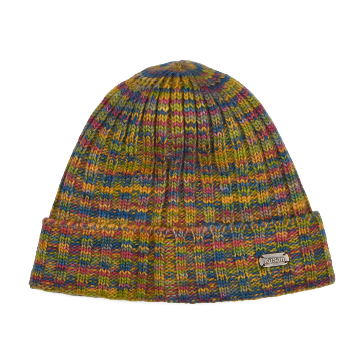 Kusan Confetti Ribbed Turn Up Beanie Hat - Multi-Coloured