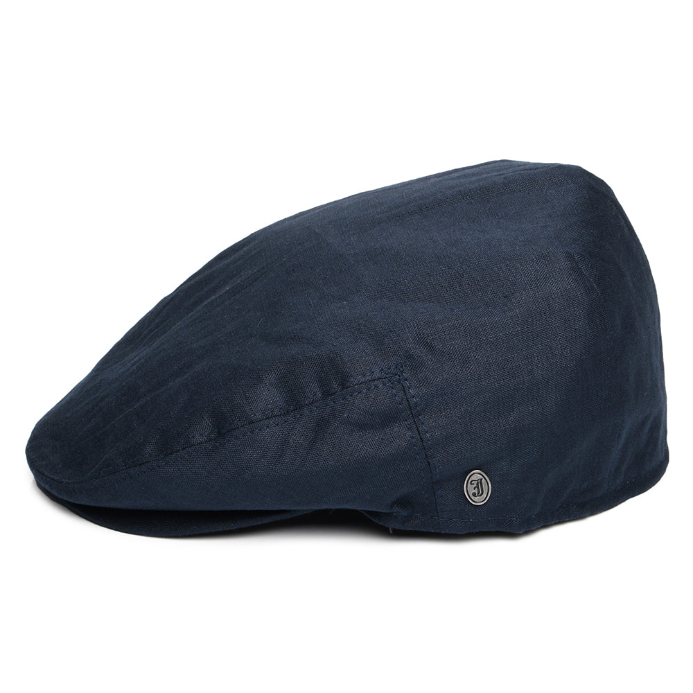Jaxon & James Linen Flat Cap Navy Wholesale Pack