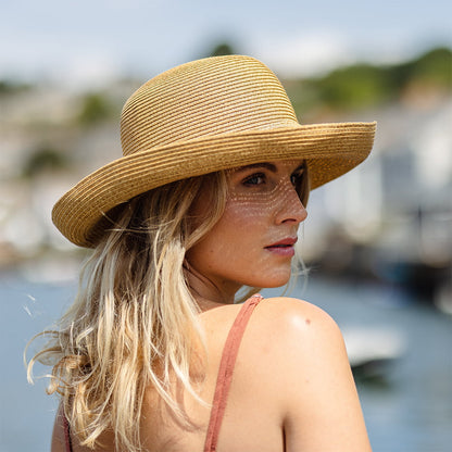 sur la tête Womens Traveller Packable Sun Hat - Toast