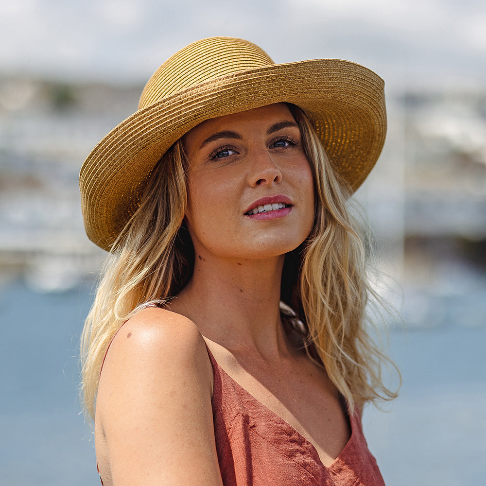 sur la tête Womens Traveller Packable Sun Hat - Toast