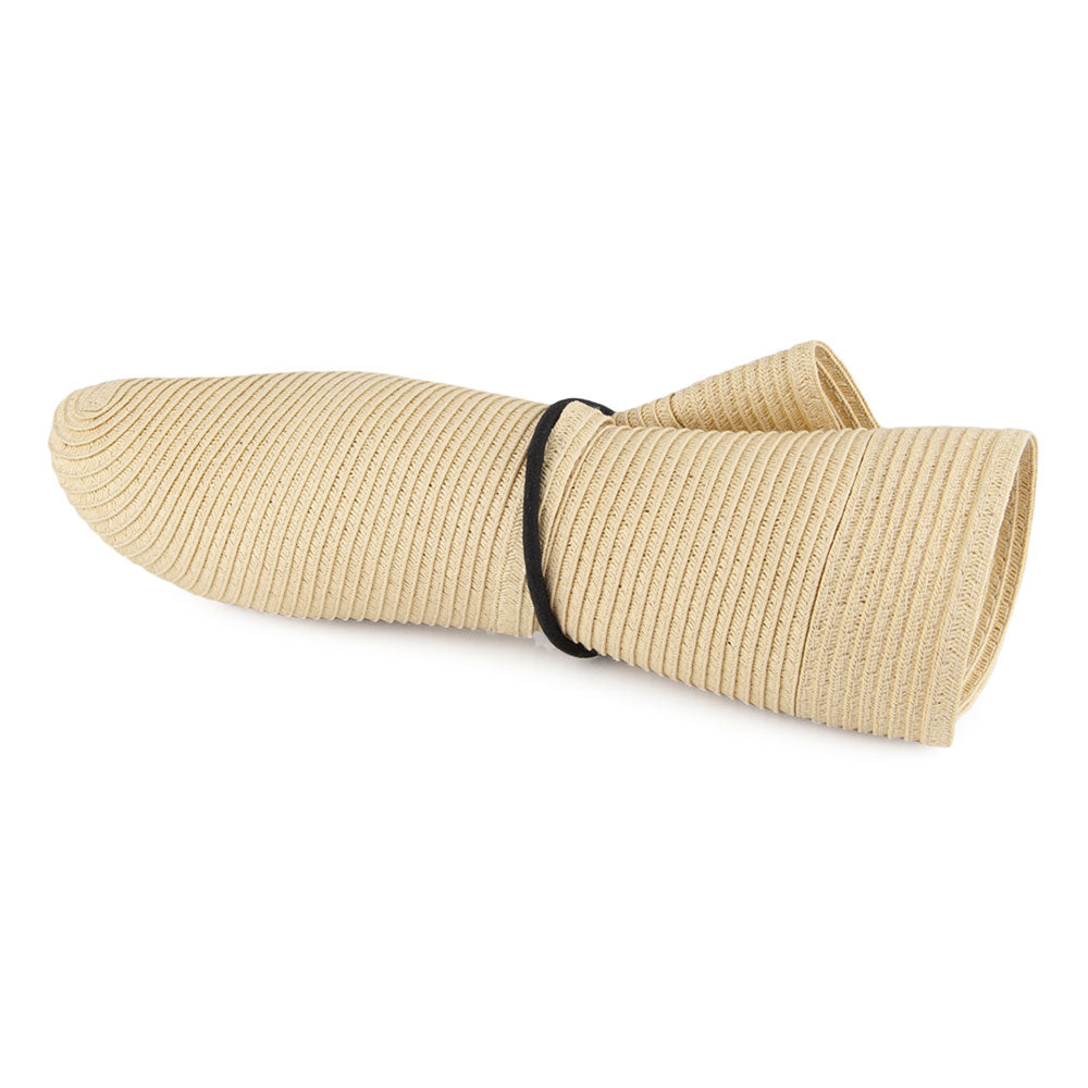 sur la tête Womens Traveller Packable Sun Hat - Natural