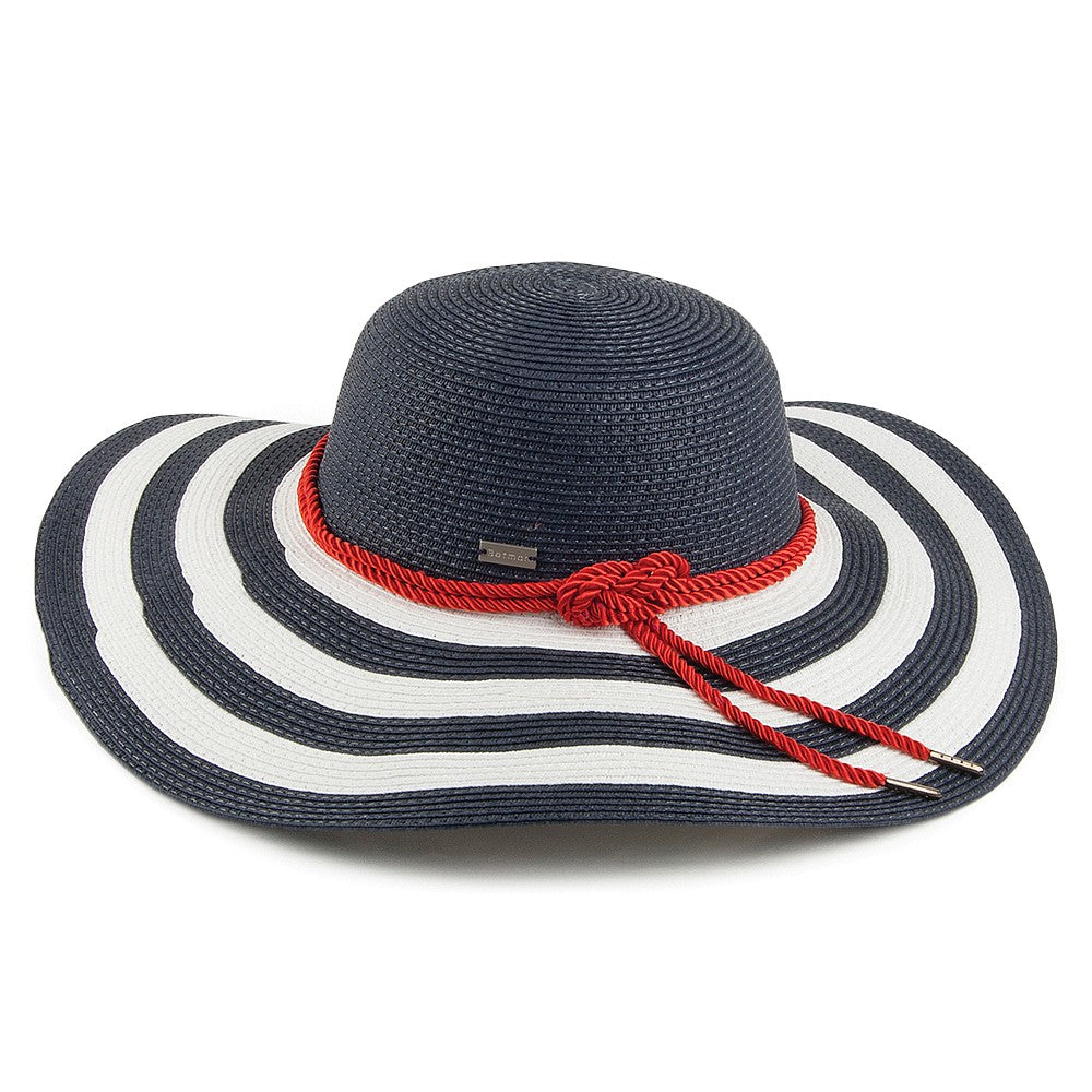 Betmar Hats Demetria Sun Hat - White-Navy
