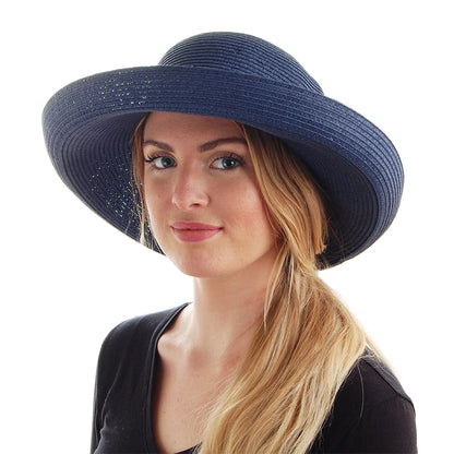 sur la tête Womens Traveller Packable Sun Hat - Navy Blue
