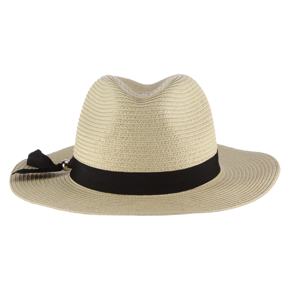 Scala Hats Beatty Paper Braid Safari Fedora Hat - Natural