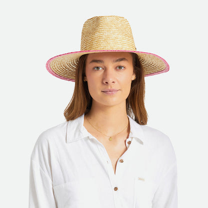 Brixton Hats Joanna Festival Straw Sun Hat - Natural-Pink