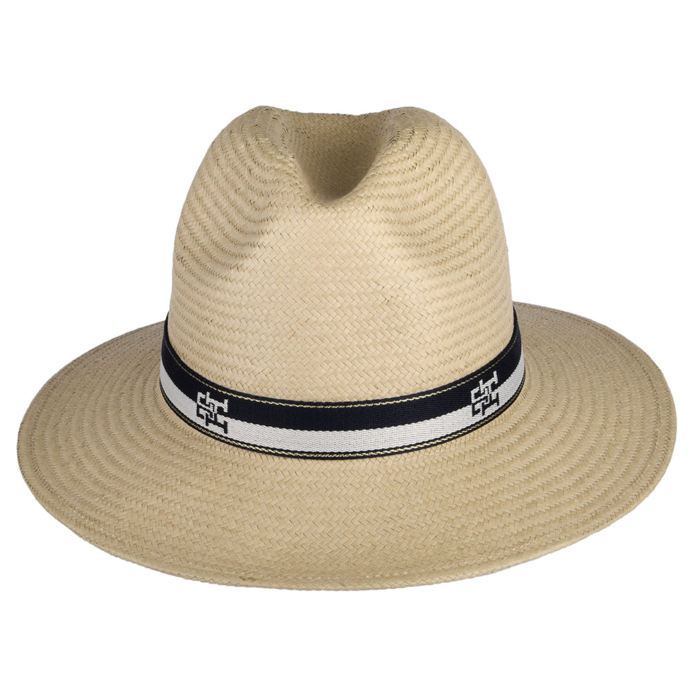 Tommy Hilfiger Hats Iconic Prep Toyo Straw Fedora Hat - Natural