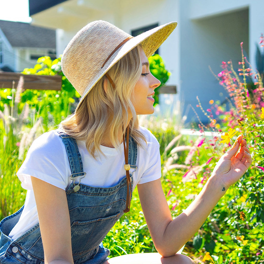 Scala Hats Annabel Braided Palm Sun Hat - Natural