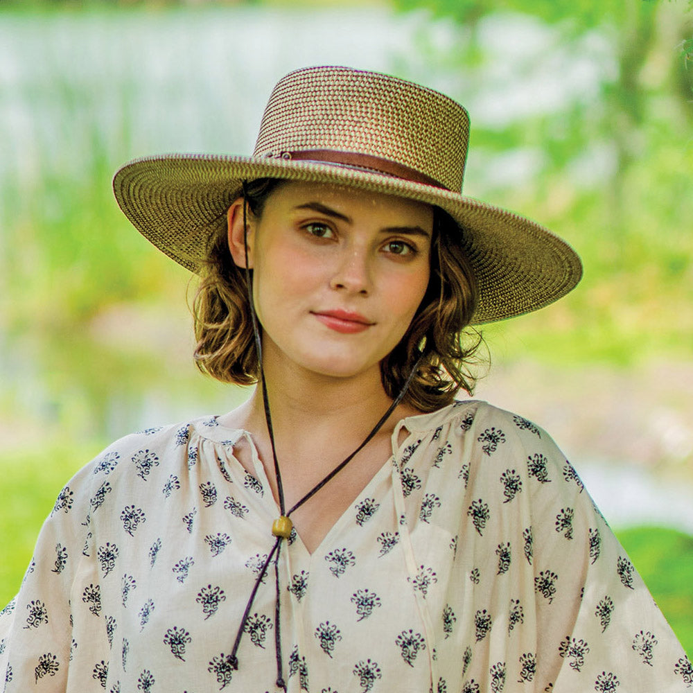 Scala Hats Bruges Toyo Straw Gaucho Hat - Brown