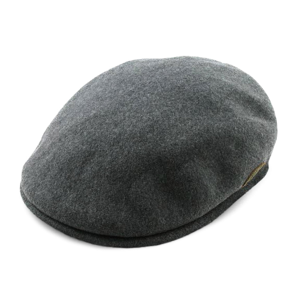 Kangol Wool 504 Earflaps Flat Cap - Dark Flannel