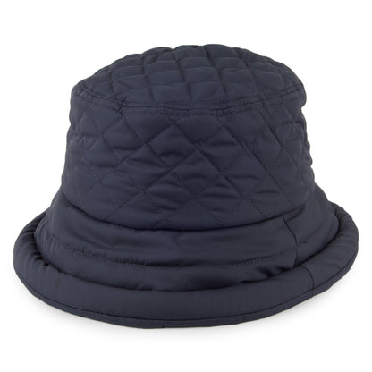 Scala Hats Maia Quilted Waterproof Rain Hat - Navy Blue