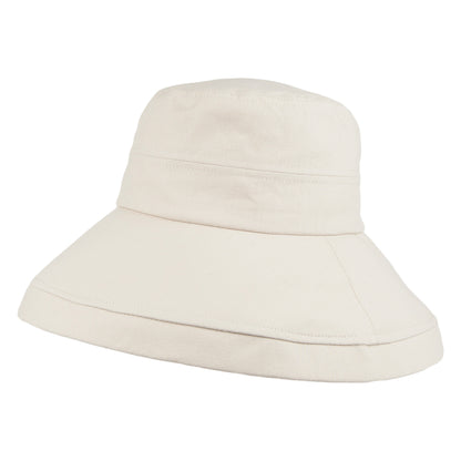 sur la tête Lily Linen-Cotton Packable Sun Hat - Sand