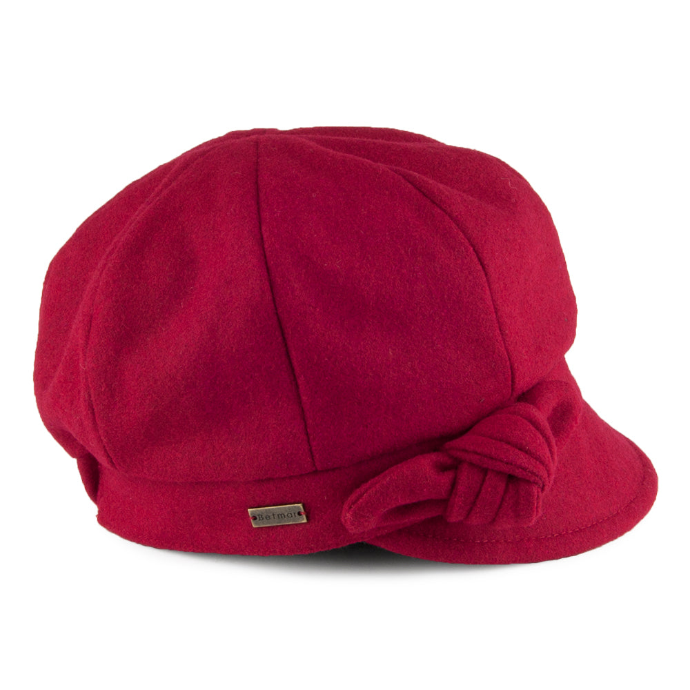 Betmar Hats Adele Baker Boy Cap - Scarlet