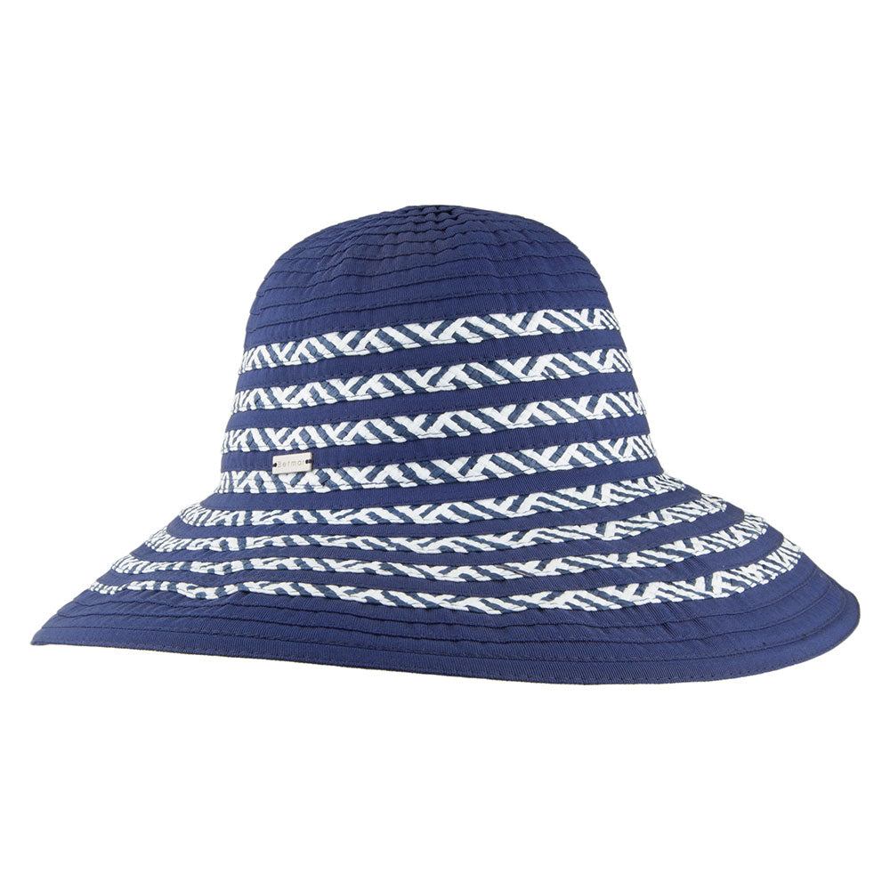 Betmar Hats Corsica Sun Hat - Navy-White