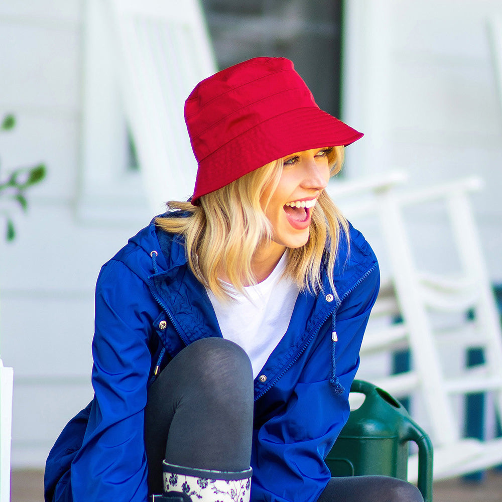 Scala Hats Maggie Nylon Rain Hat - Wine