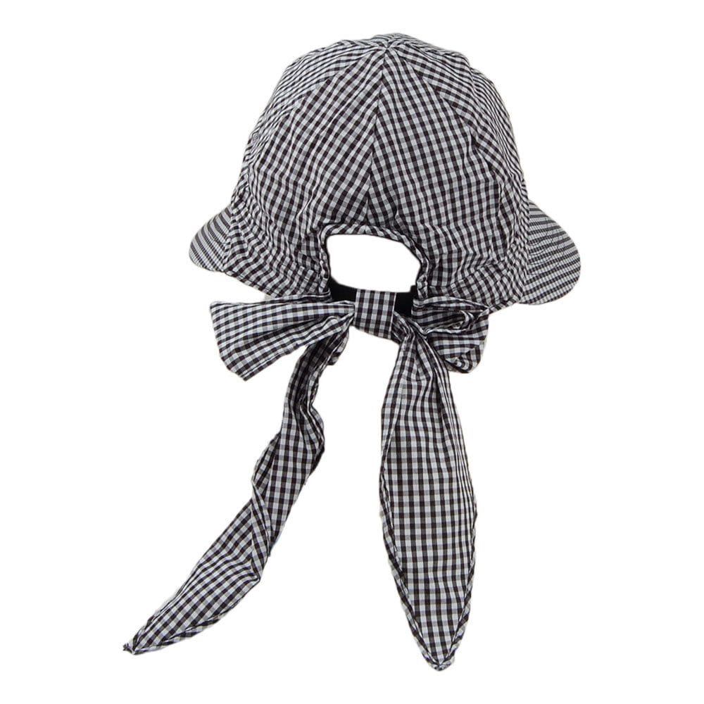 Betmar Hats Gingham Face Framer - Black-White