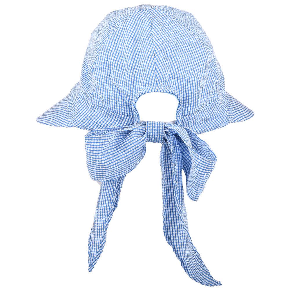 Betmar Hats Seersucker Face Framer - Blue-White