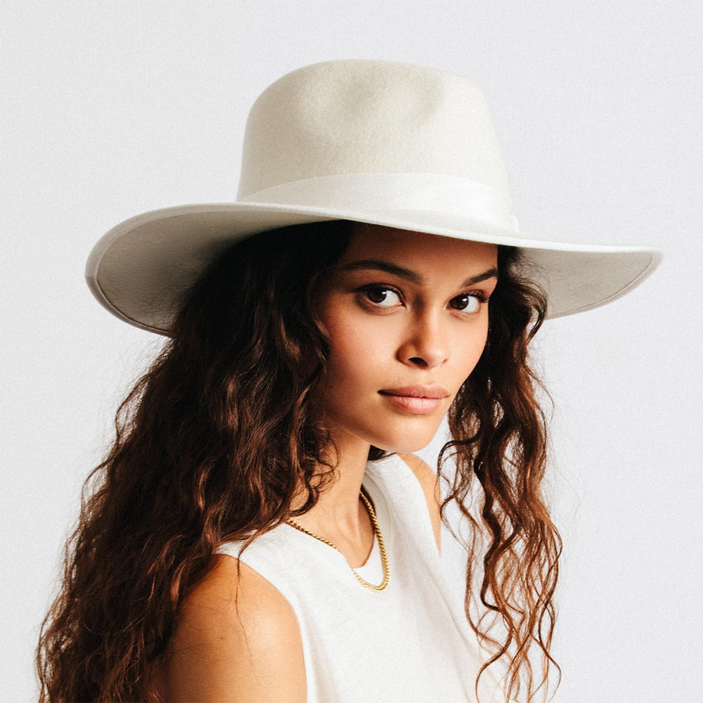 Brixton Hats Jo Rancher Wool Felt Cowboy Hat - Off White