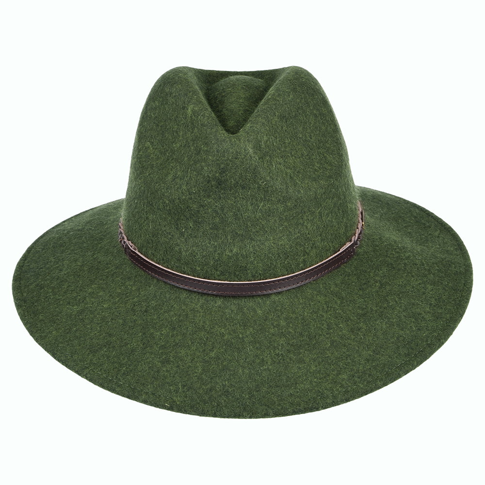 Barbour Hats Tack Wool Felt Fedora Hat - Olive