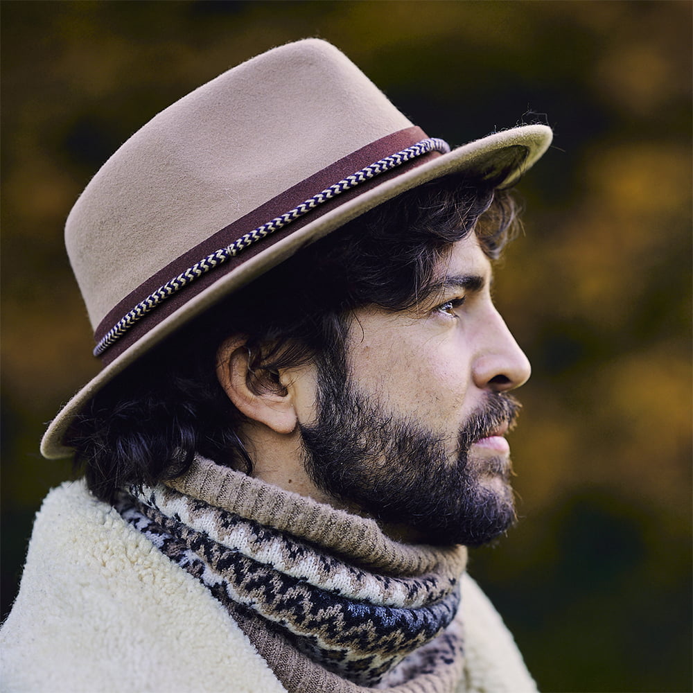 Barts Hats Taxas Wool Felt Fedora Hat - Brown