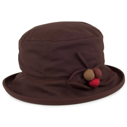 Olney Hats Berry Oilcloth Bucket Hat - Brown