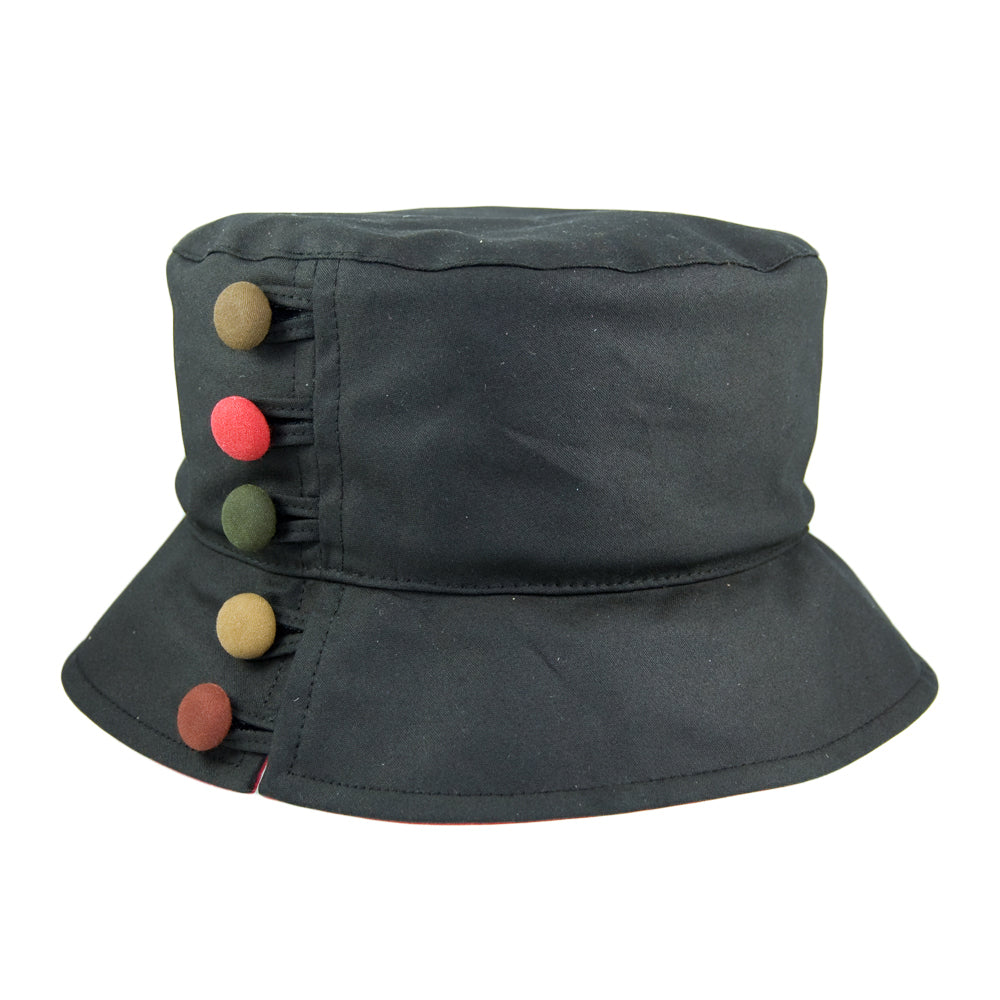 Olney Hats Olivia Oilcloth Bucket Hat - Black