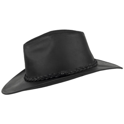 Jaxon & James Buffalo Leather Cowboy Hat - Black