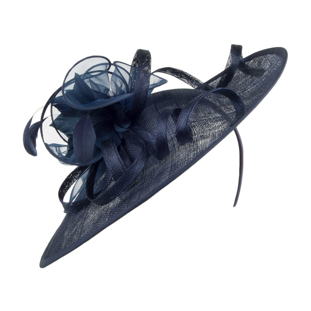 Jane Anne Designs Penelope Disc Fascinator - Navy Blue