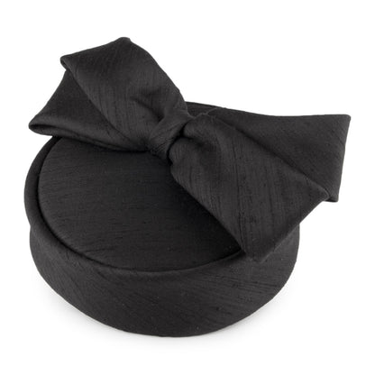 Whiteley Hats English Silk Pillbox - Black