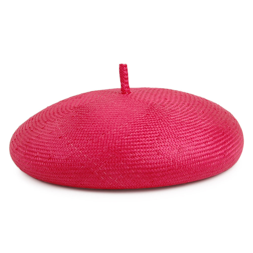 Whiteley Hats Audrey Straw Beret - Crimson